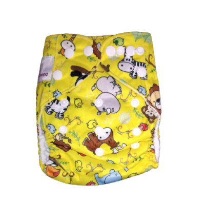 Newborn Pocket Diaper with Microfiber Insert *Jungle*