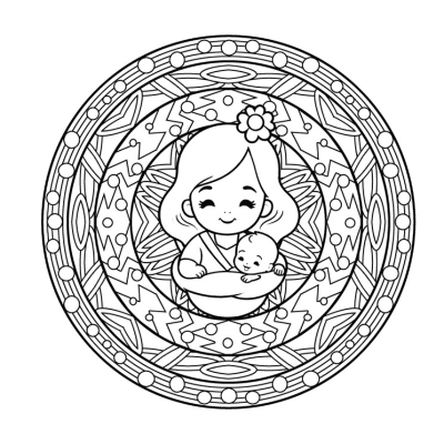 Mandala Magic Mystique with Positive Affirmations - A Pregnancy Colouring Book