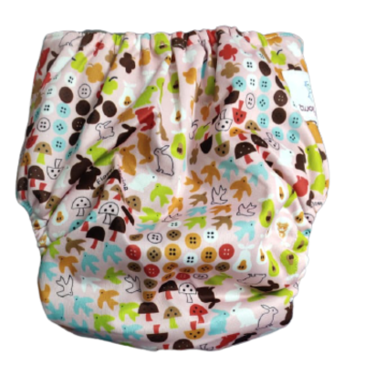 Bamboo Diaper with Insert *WONDERLAND*