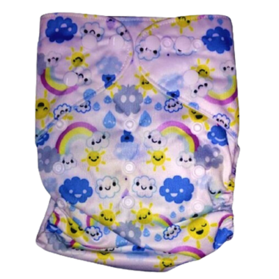 Pocket Diaper with Microfiber Insert *Rainbow*